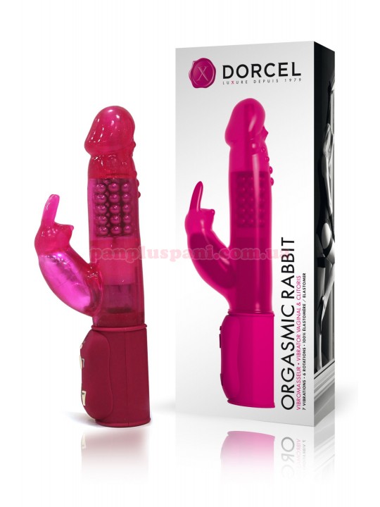 Вібратор Dorcel Orgasmic Rabbit Pink з ротацією і масажем кульками