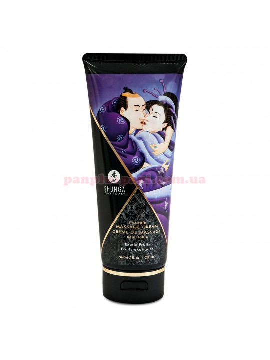 Масажний крем Shunga Kissable Massage Cream Exotic Fruits їстівний 200 мл