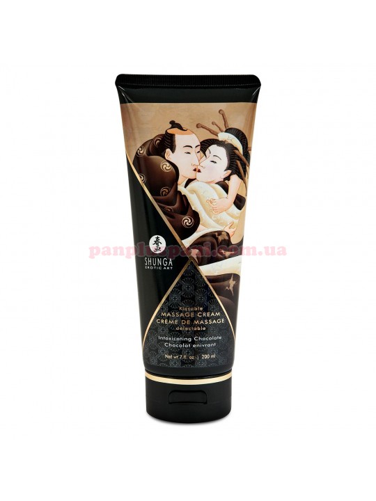 Масажний крем Shunga Kissable Massage Cream Intoxicating Chocolate їстівний 200 мл
