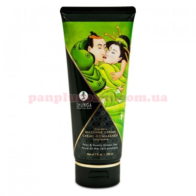 Масажний крем Shunga Kissable Massage Cream Pear & Exotic Green Tea їстівний 200 мл