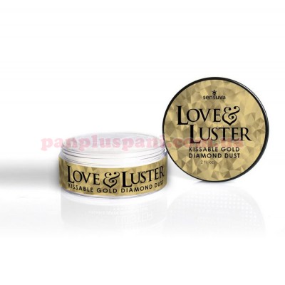 Солодка пудра для тіла з блиском Sensuva Love & Luster Kissable Gold Diamond Dust 18 г